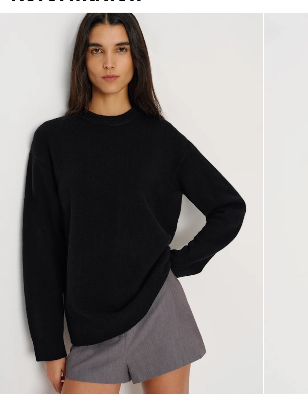 Reformation Fabian crewneck sweater